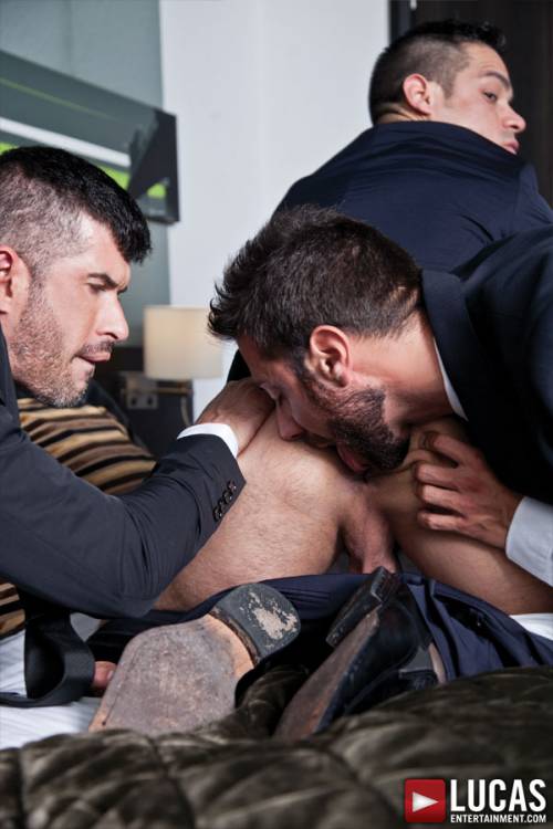 Sex After a Business Lunch Starring Adam Killian, Fernando Torres, and Valentino Medici - Gay Movies - Lucas Entertainment