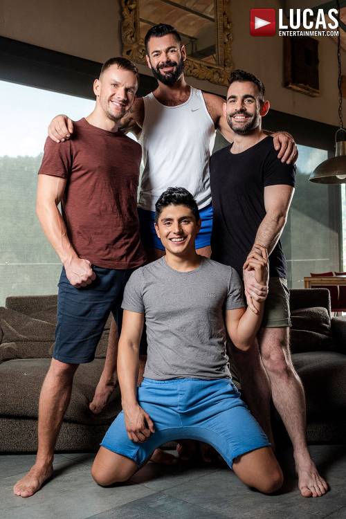 Max, Andrey, Victor, Ken | Raw Bros Foursome - Gay Movies - Lucas Entertainment